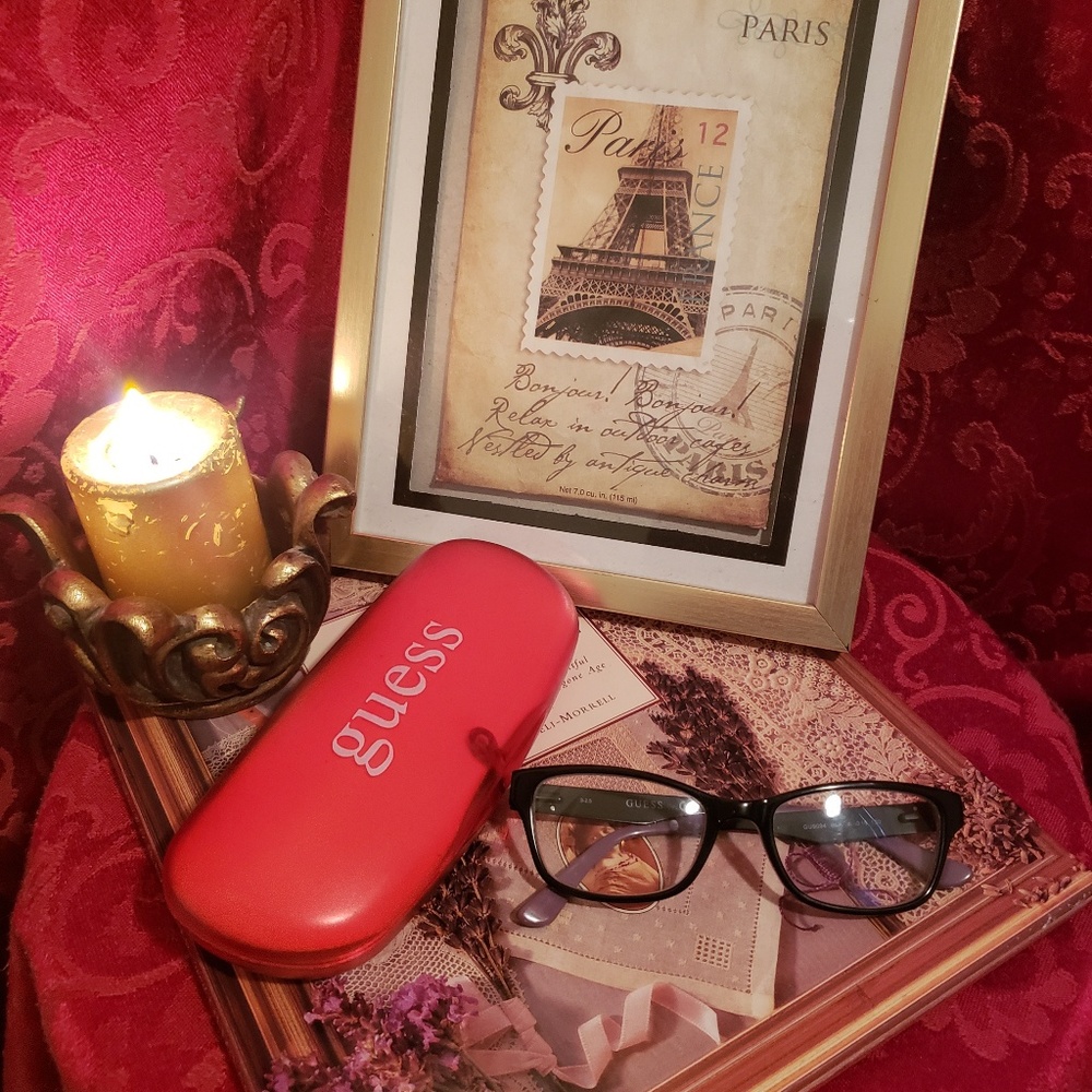 ♠️HP♠️GUESS Purple Rimmed Glasses